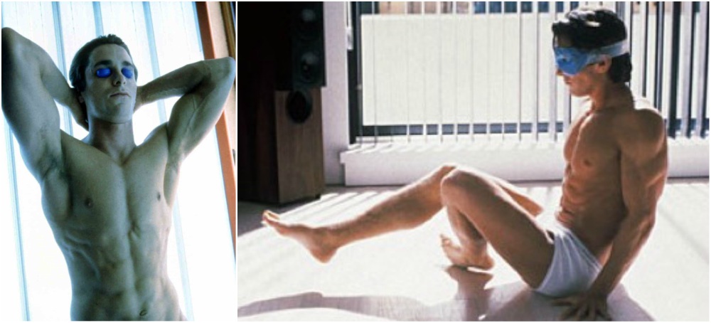 Christian Bale`s body in American Psycho, 2000 Christian Bale`s body shape in American Psycho, 2000