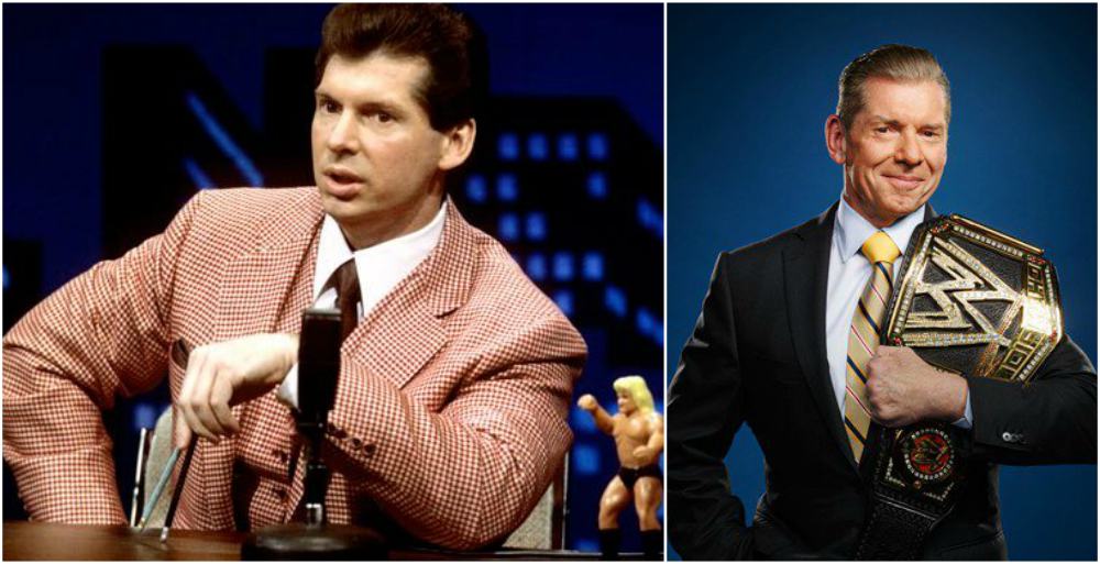 Vince McMahon`s eyes color - hazel and hair color - light brown Vince McMahon`s eyes and hair color