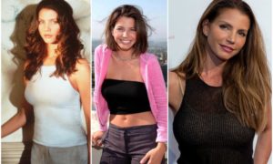 Charisma Carpenter`s eyes and hair color