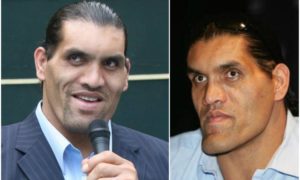 Great Khali`s eyes and hair color