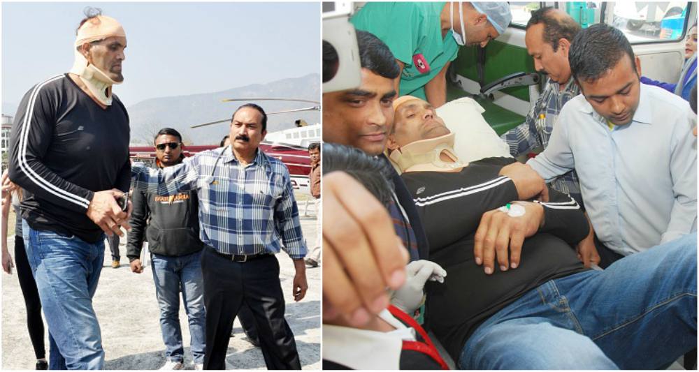 Great Khali`s injured Great Khali`s surgery