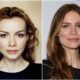 Saffron Burrows` eyes and hair color