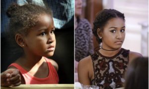 Sasha Obama`s eyes and hair color