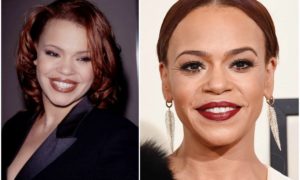 Faith Evans`s eyes, hair color
