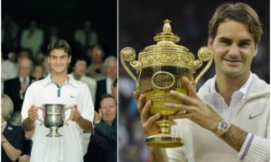 Roger Federer`s eyes and hair color