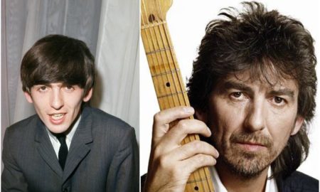 George Harrison`s eyes and hair color