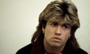 George Michael`s eyes and hair color