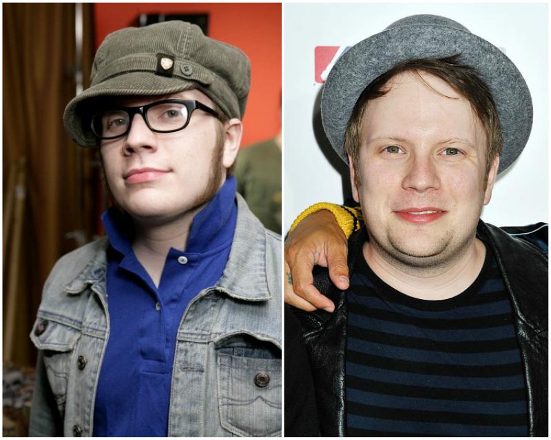 Patrick Stump`s eyes color - blue/green and hair color - light brown Patrick Stump`s eyes and hair color
