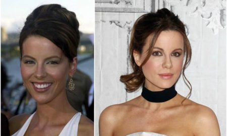 Kate Beckinsale`s eyes and hair color