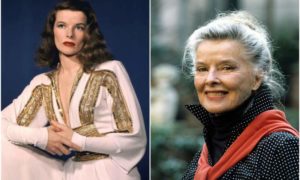 Katharine Hepburn`s eyes and hair color