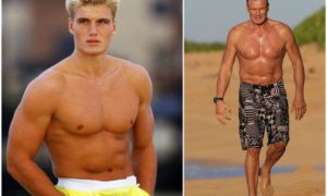 Dolph Lundgren`s eyes and hair color
