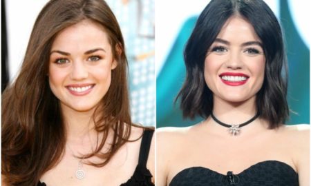 Lucy Hale`s eyes and hair color