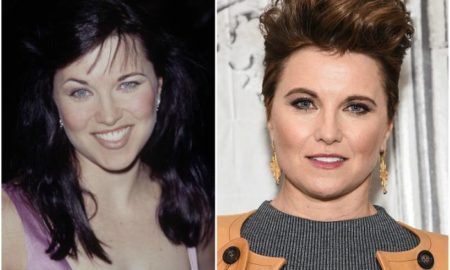 Lucy Lawless` eyes and hair color