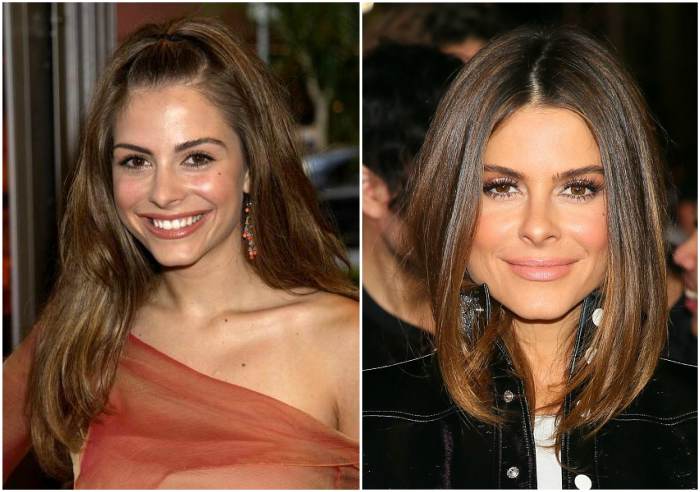 Maria Menounos` eyes color - dark brown and hair color - dark brown Maria Menounos` eyes and hair color