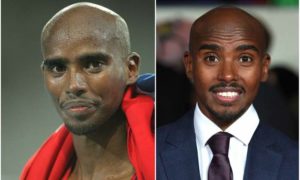 Mo Farah`s eyes and hair color