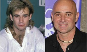 Andre Agassi's eyes and hair color