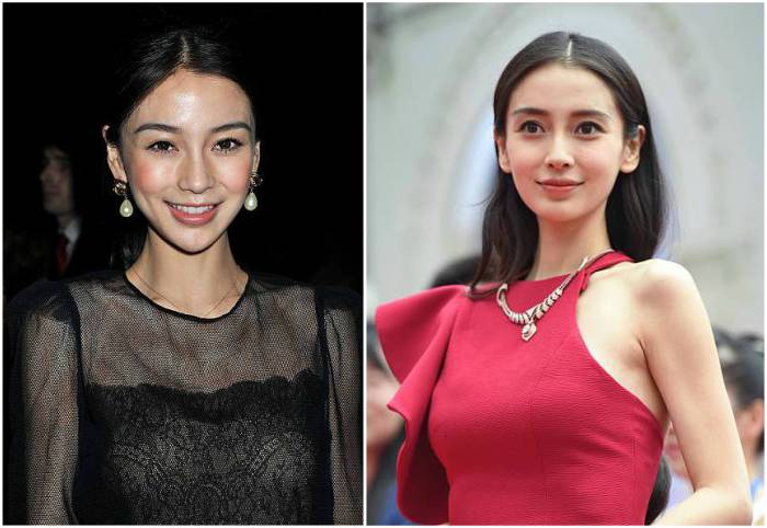 Angelababy's eyes and hair color - dark brown Angelababy's eyes and hair color