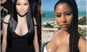 Nicki Minaj's eyes and hair color