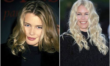 Claudia Schiffer's eyes and hair color