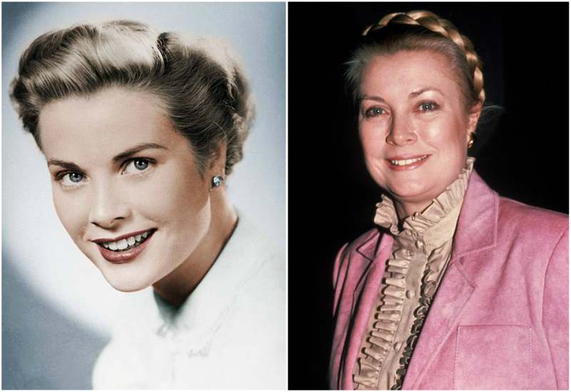 Grace Kelly's eyes color - blue and hair color - blonde Grace Kelly's eyes and hair color