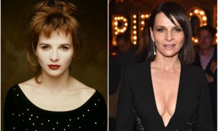 Juliette Binoche's eyes and hair color