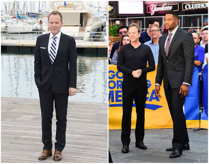 Kiefer Sutherland's height - 5’ 8,5” (174 cm) Kiefer Sutherland's height, weight and body measurements