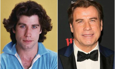John Travolta's eyes and hair color