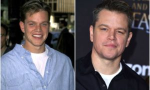 Matt Damon's eyes and hair color