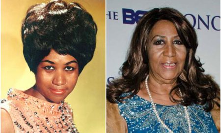 Aretha Franklin's eyes and hair color