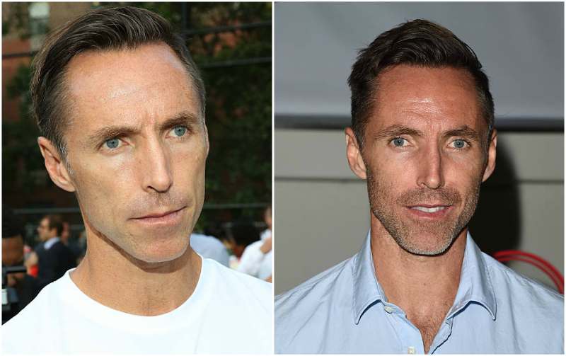 Steve Nash's eyes color - grey and hair color - light brown Steve Nash's eyes and hair color
