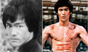 Bruce Lee's eyes and hair color