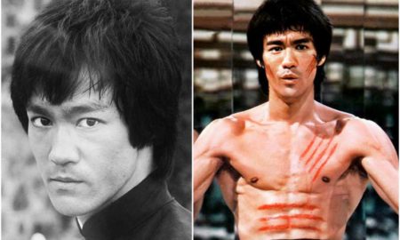 Bruce Lee's eyes and hair color