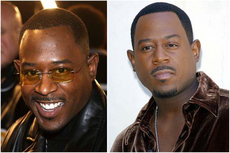 Martin Lawrence's eyes color - dark brown and hair color - black Martin Lawrence's eyes and hair color