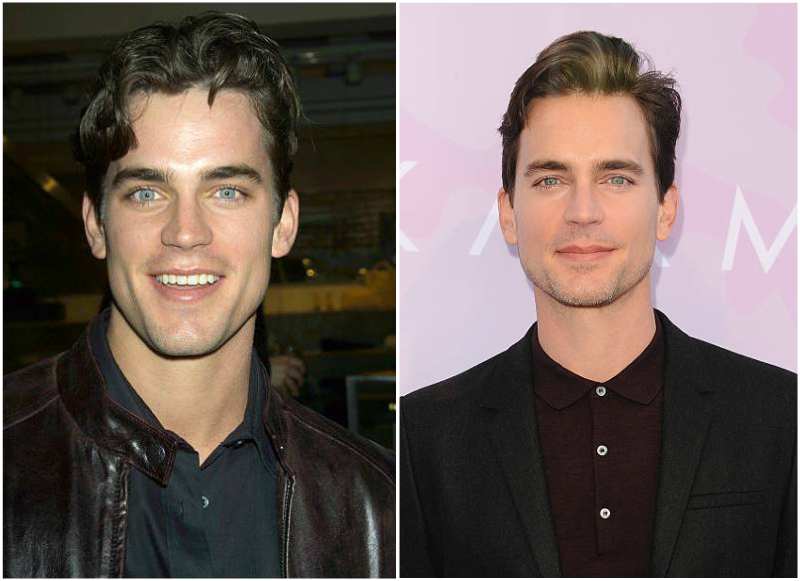 Matt Bomer's eyes color - blue and hair color - dark brown Matt Bomer's eyes and hair color