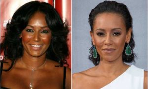 Mel B's eyes and hair color
