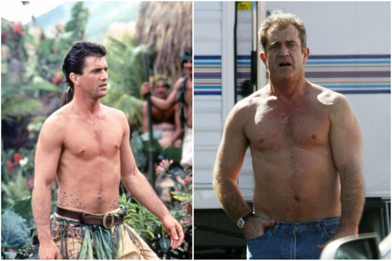 Mel Gibson's body then and now Mel Gibson's height, weight and body measurements