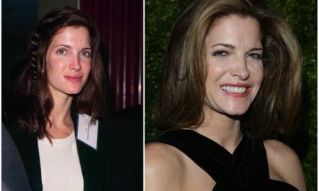Stephanie Seymour's eyes and hair color