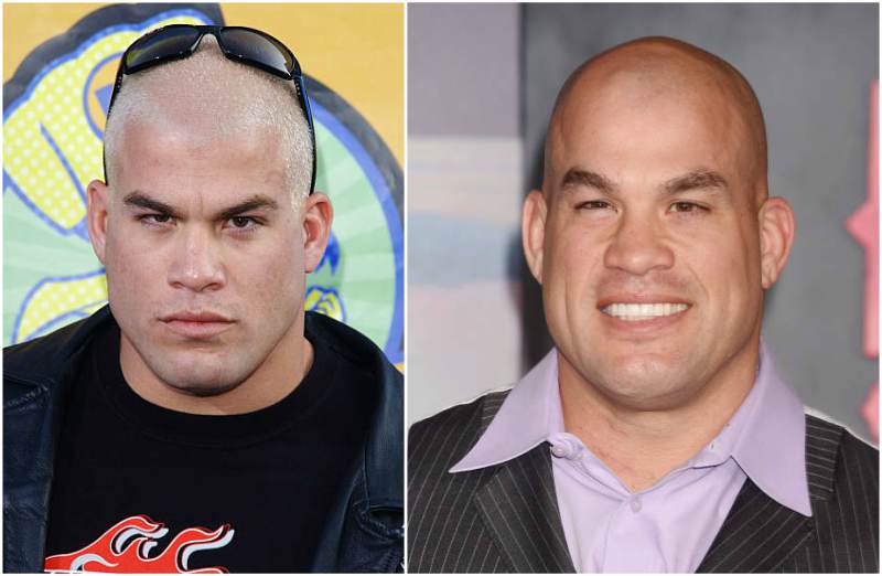 Tito Ortiz's eyes color - hazel and hair color - bald Tito Ortiz's eyes and hair color