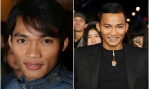 Tony Jaa's eyes and hair color