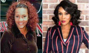 Vivica Fox's eyes and hair color