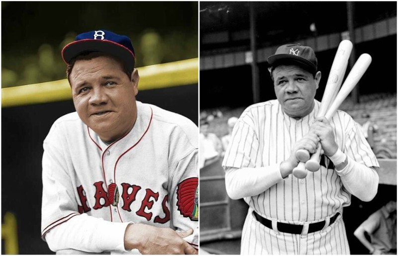 Babe Ruth's eyes and hair color - brown Babe Ruth's eyes and hair color