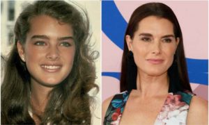 Brooke Shields' eyes and hair color