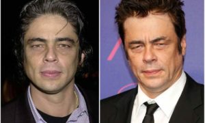 Benicio Del Toro's eyes and hair color