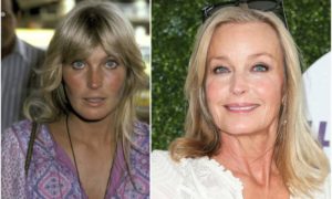Bo Derek's eyes and hair color