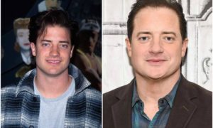 Brendan Fraser's eyes and hair color