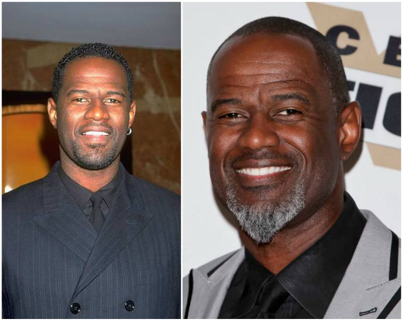 Brian Mcknight's eyes color - dark brown and hair color - black Brian Mcknight's eyes and hair color
