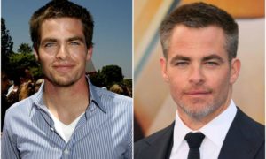 Chris Pine's eyes and hair color