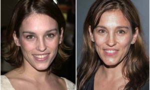 Amy Jo Johnson's eyes and hair color