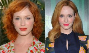 Christina Hendricks' eyes and hair color