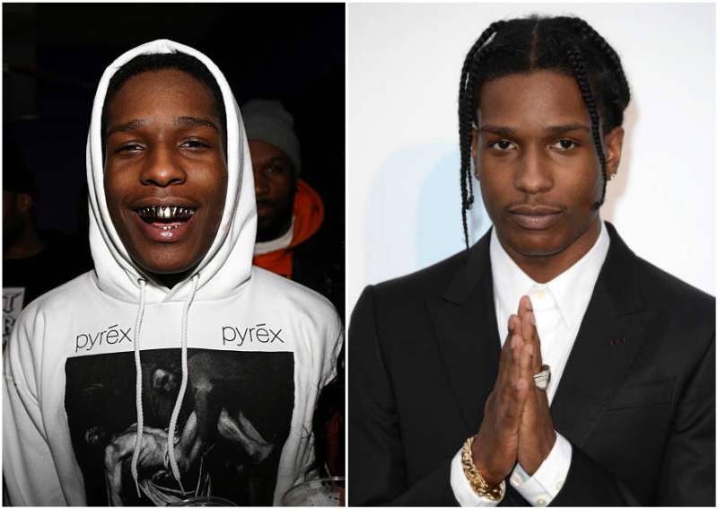 ASAP Rocky's eyes color - dark brown and hair color - black ASAP Rocky's eyes and hair color